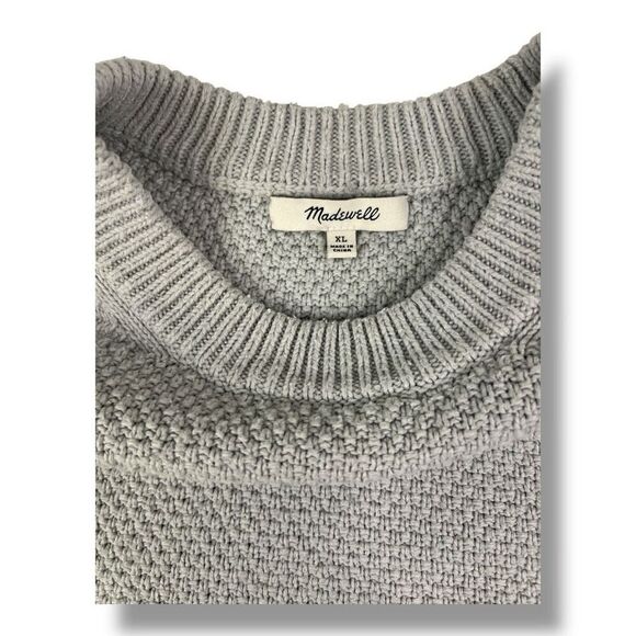 Madewell Pickford Pullover Boxy Gray Sweater Size Extra Large - Picture 4 of 5
